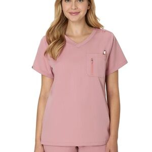Hanes Women's pink Premium Scrubs/ short sleeve